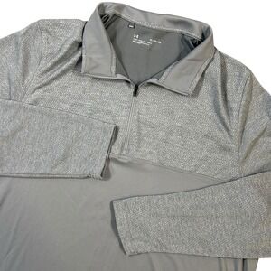 Under Armour Pullover Mens XL Gray Quarter Zip Loose Fit Performance Golf